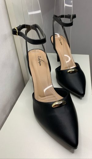 SCARPIN ABERTO C/ DETALHE AMÊNDOA